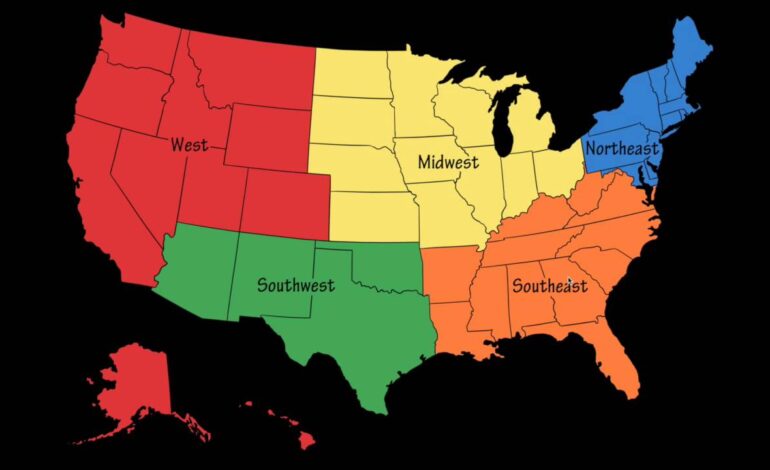5 Regions Of The United States