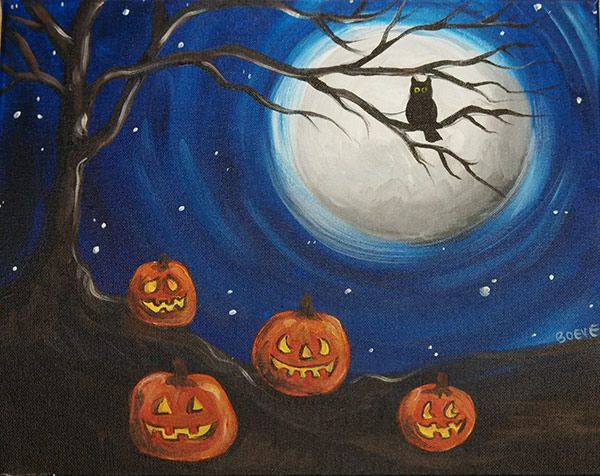 Halloween Painting Ideas For Adults:
