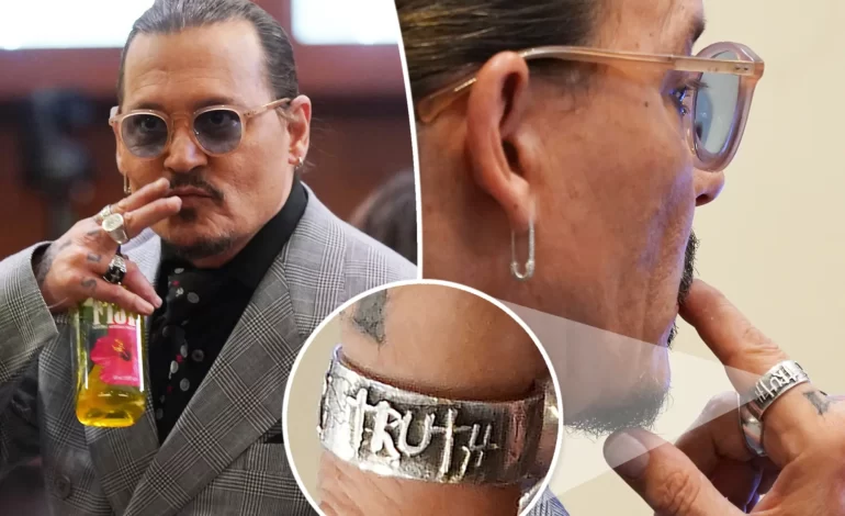 Johnny Depp Appears On Trial While Wearing A “Truth” Ring.