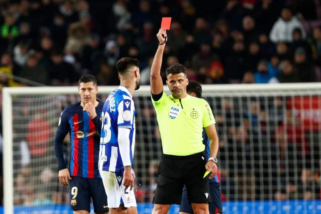Red Card to Real Sociedad Team: