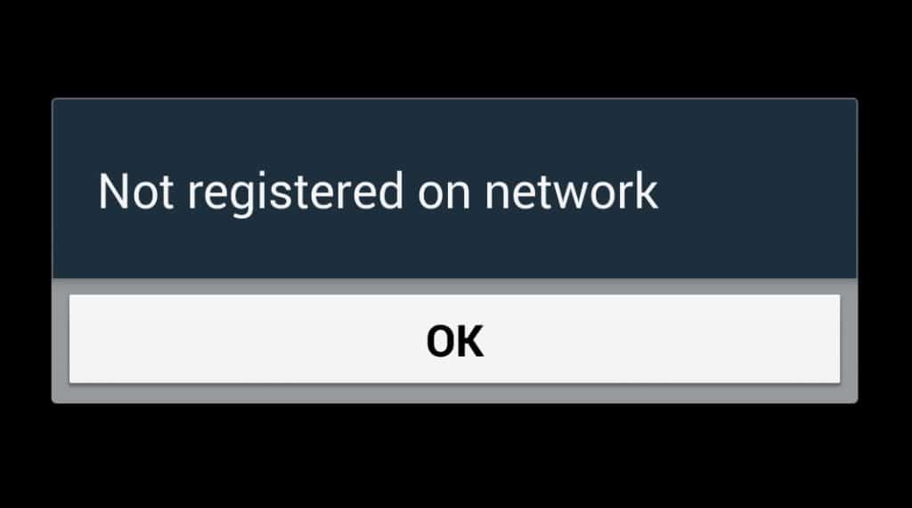 Fix Not Registered on network error on phone