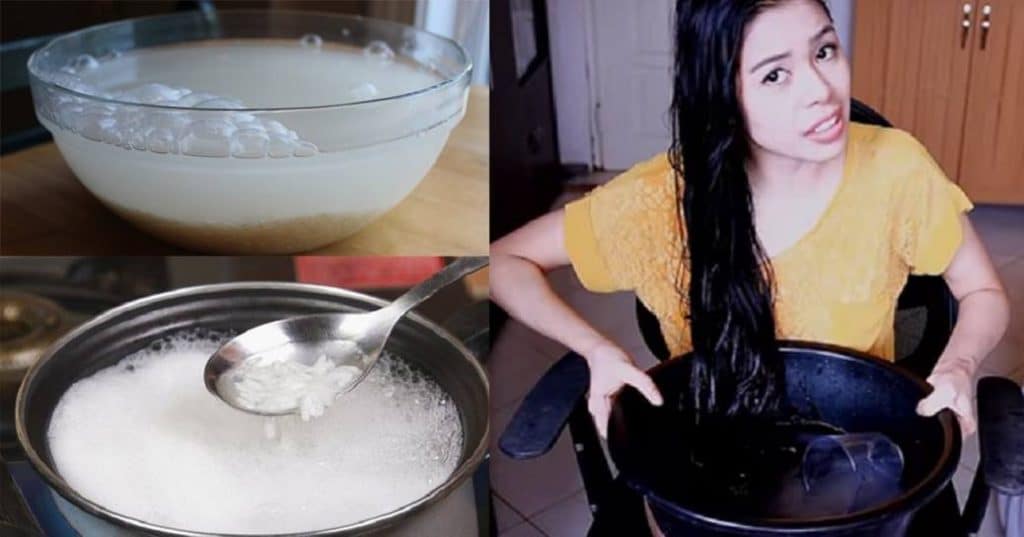 How much time do you leave rice water in your hair?