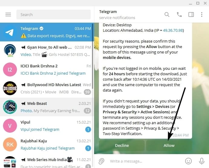 How to Restore the Secret Chat in Telegram?