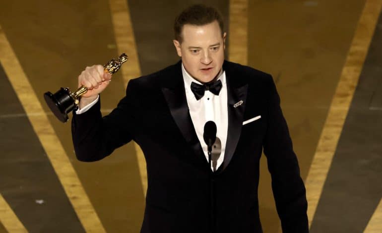 ‘The Whale’ Brings Brendan Fraser To Tears As He Wins Best Actor At Oscars