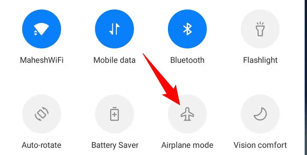 2. Turn Airplane Mode On/Off