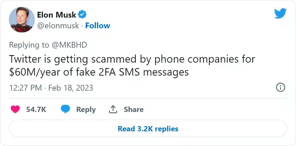 Twitter implements a new restriction on SMS-based 2FA